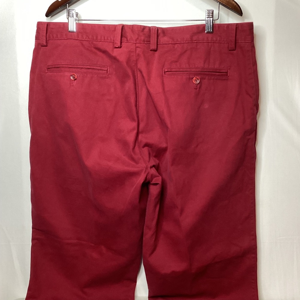 Alan Flusser Mens Red Casual Pants‎ Trousers Size 38 Cotton Blend - Picture 4 of 11